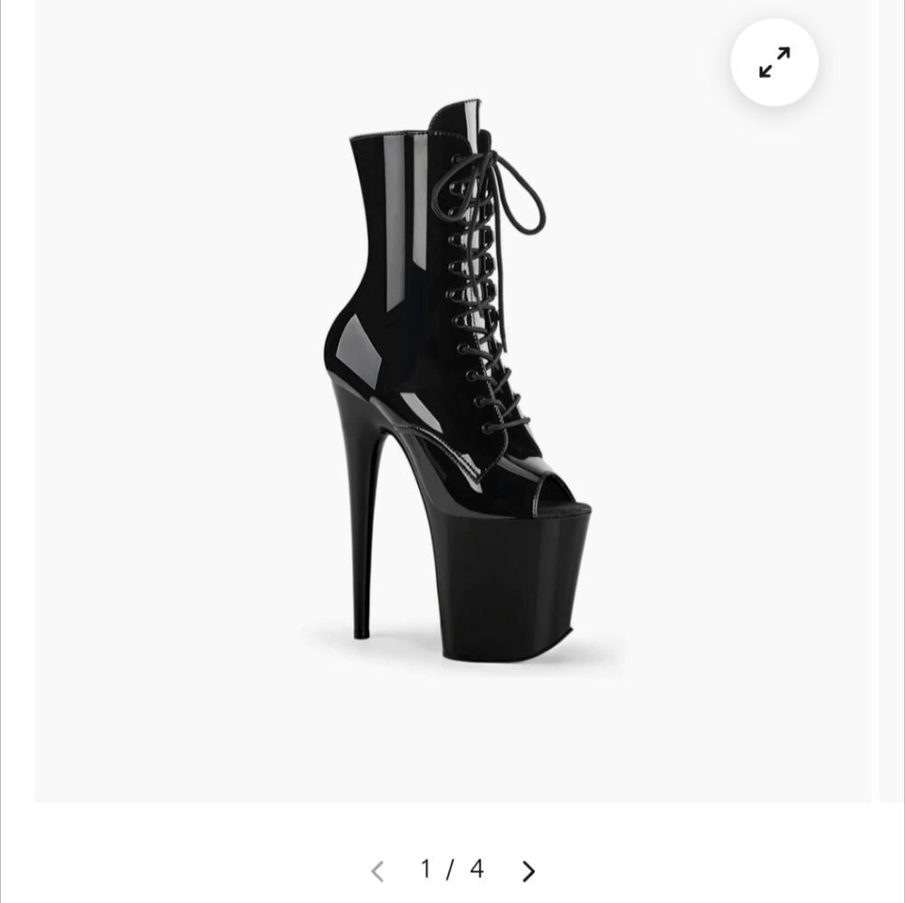 8 inch Pleaser Boots Black Patent
